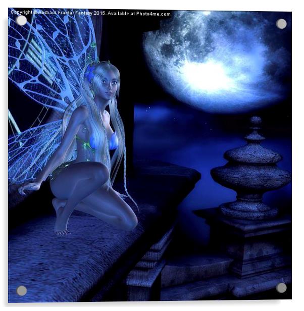 Night Flight Fantasy fairy Girl Acrylic by Abstract  Fractal Fantasy