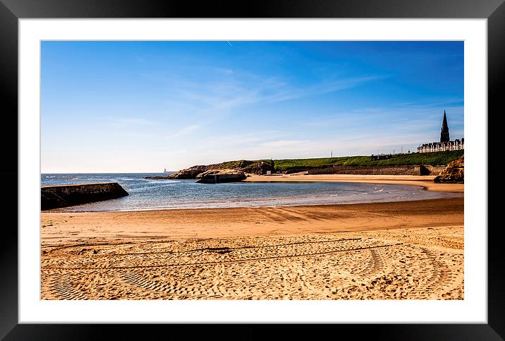 Cullercoats Bay in Sunshine Framed Mounted Print by Naylor's Photography