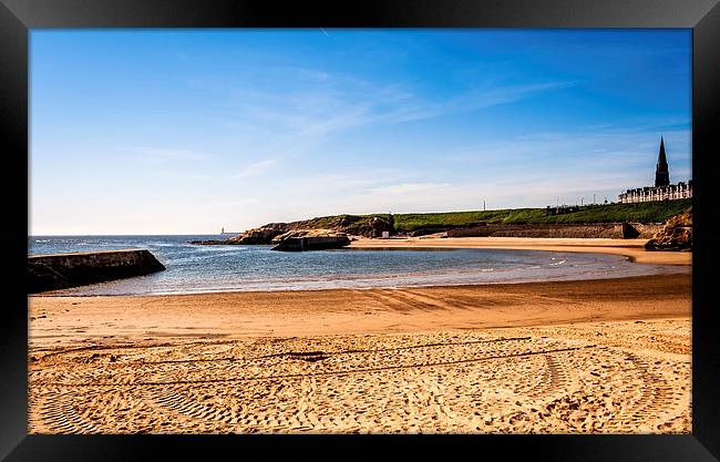 Cullercoats Bay in Sunshine Framed Print by Naylor's Photography