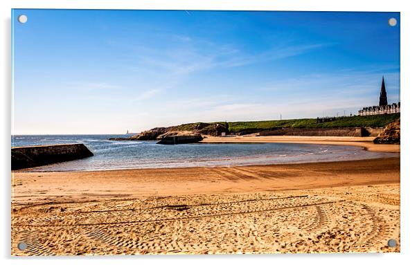 Cullercoats Bay in Sunshine Acrylic by Naylor's Photography