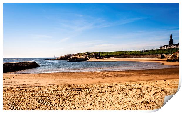 Cullercoats Bay in Sunshine Print by Naylor's Photography