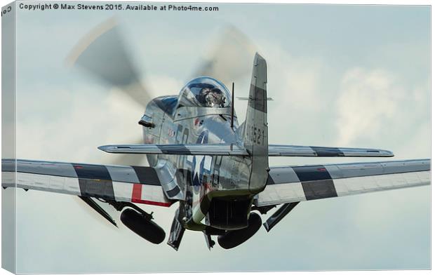  Mustang P51D "Marinell" gear up! Canvas Print by Max Stevens