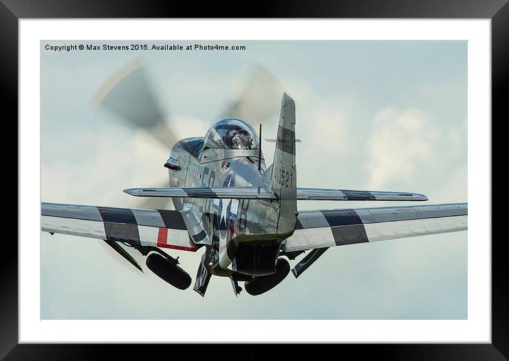  Mustang P51D "Marinell" gear up! Framed Mounted Print by Max Stevens