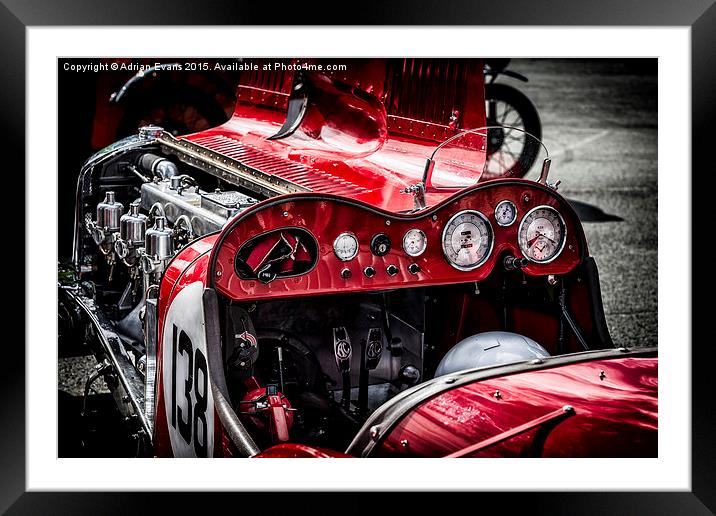 Under The Hood Framed Mounted Print by Adrian Evans