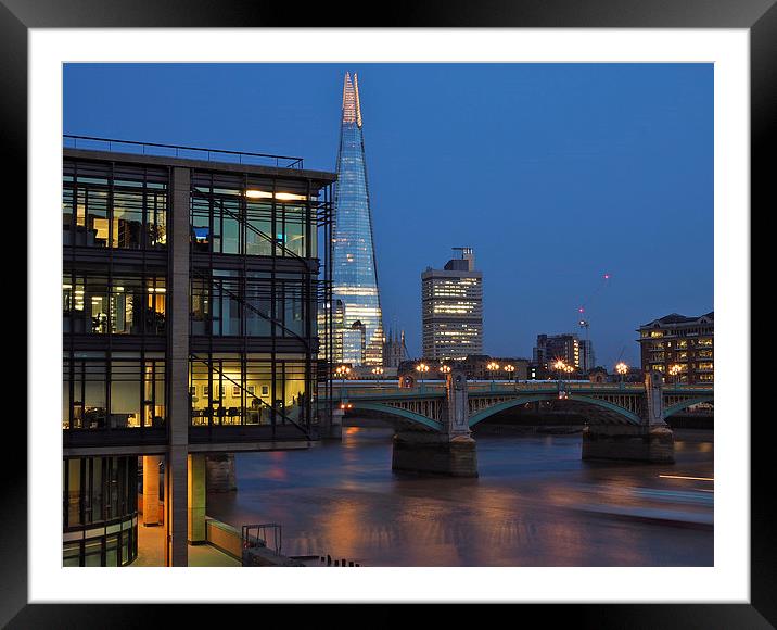 Southwalk Bridge Framed Mounted Print by Victor Burnside