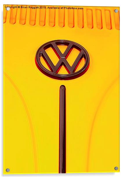  Volkswagen VW Beetle Badge Acrylic by Brian  Raggatt