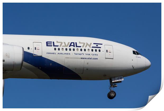 El Al Boeing 777 Print by David Pyatt