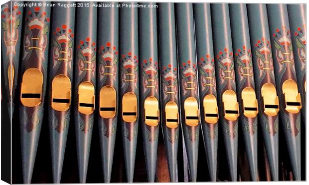  Church Organ Pipes Canvas Print by Brian  Raggatt