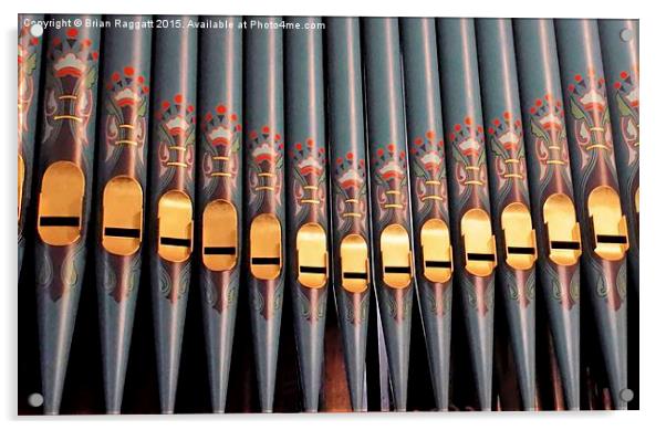  Church Organ Pipes Acrylic by Brian  Raggatt