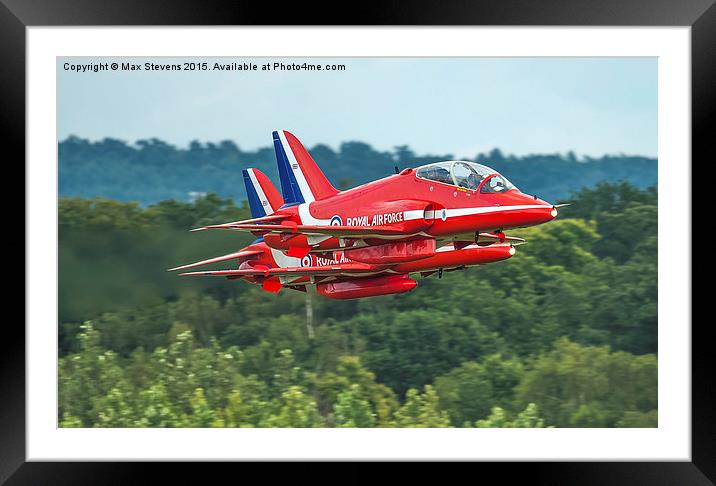  Red Arrows pair take off low Framed Mounted Print by Max Stevens