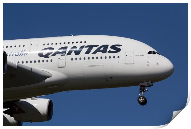 Qantas Airbus A380 Print by David Pyatt