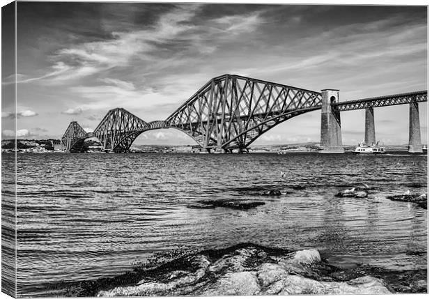 Forth Bridge - Cantilever bridge in Scotland Canvas Print by Tanya Hall