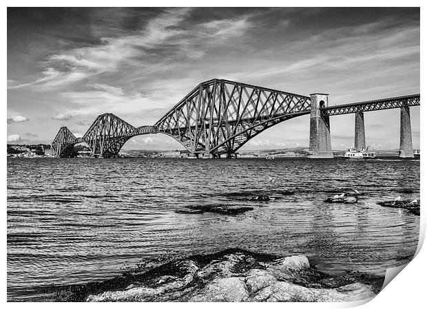 Forth Bridge - Cantilever bridge in Scotland Print by Tanya Hall