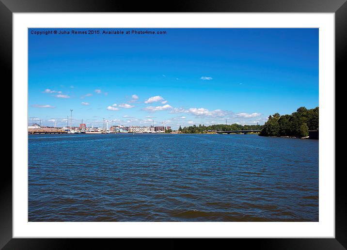 Helsinki Coastline on sunny day Framed Mounted Print by Juha Remes