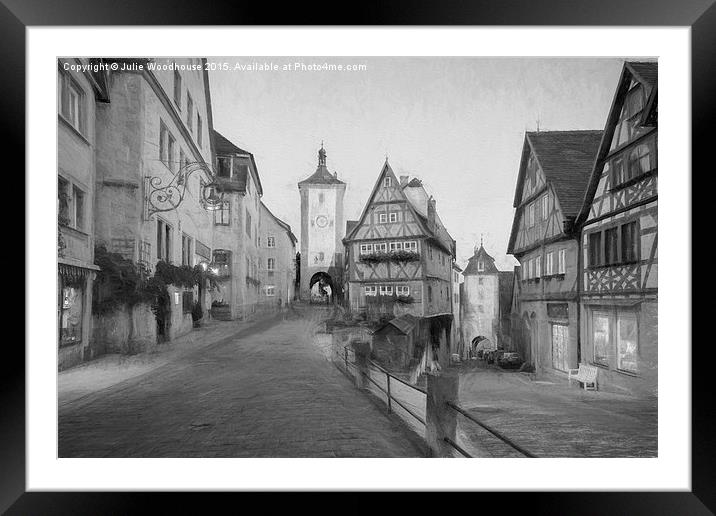 Rothenburg ob der Tauber Framed Mounted Print by Julie Woodhouse
