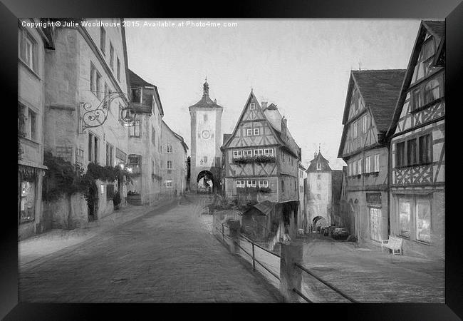 Rothenburg ob der Tauber Framed Print by Julie Woodhouse