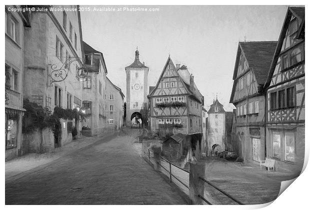 Rothenburg ob der Tauber Print by Julie Woodhouse