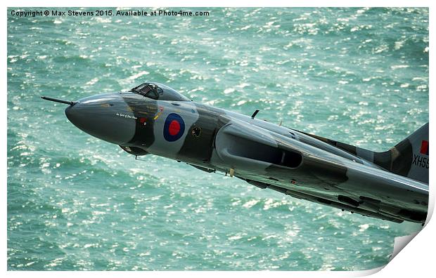  Vulcan XH558 Spirit of Great Britain low over the Print by Max Stevens