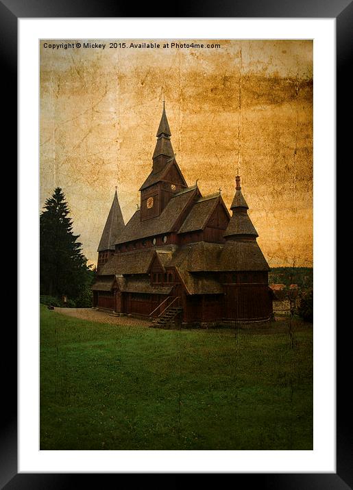 Stave Church Framed Mounted Print by rawshutterbug 