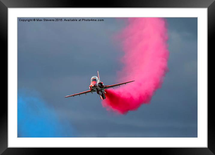  Red Arrows Synchro1 pulls out Framed Mounted Print by Max Stevens