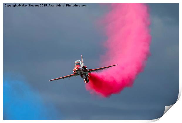  Red Arrows Synchro1 pulls out Print by Max Stevens