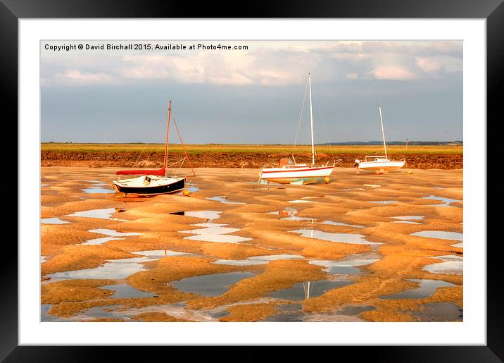  Low tide at Wells-Next-The-Sea, Norfolk Framed Mounted Print by David Birchall