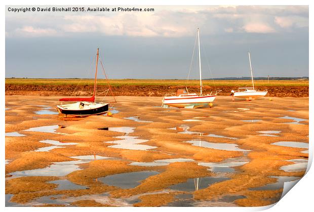  Low tide at Wells-Next-The-Sea, Norfolk Print by David Birchall