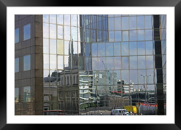 London Reflections  Framed Mounted Print by Tony Murtagh