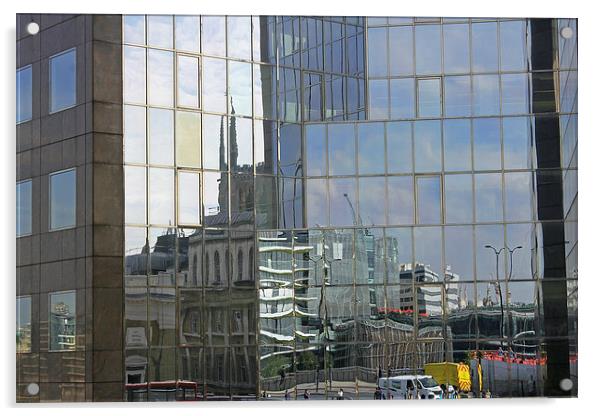London Reflections  Acrylic by Tony Murtagh