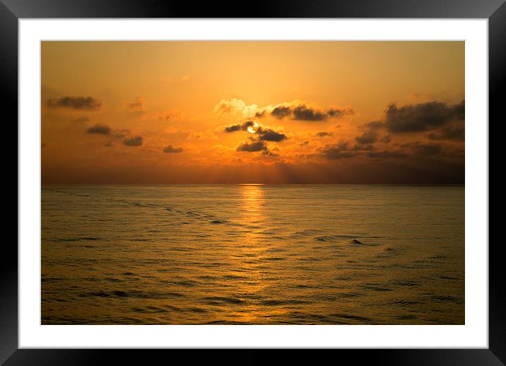 Sunrise Over The Adriatic Sea Framed Mounted Print by Roger Green