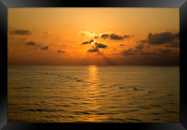 Sunrise Over The Adriatic Sea Framed Print by Roger Green