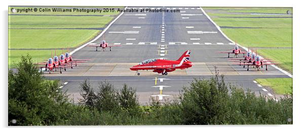   Red Arrows Landing At Farnborough 2015  Acrylic by Colin Williams Photography