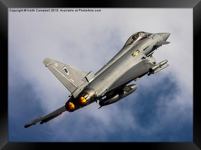  Typhoon rocket. Framed Print by Keith Campbell