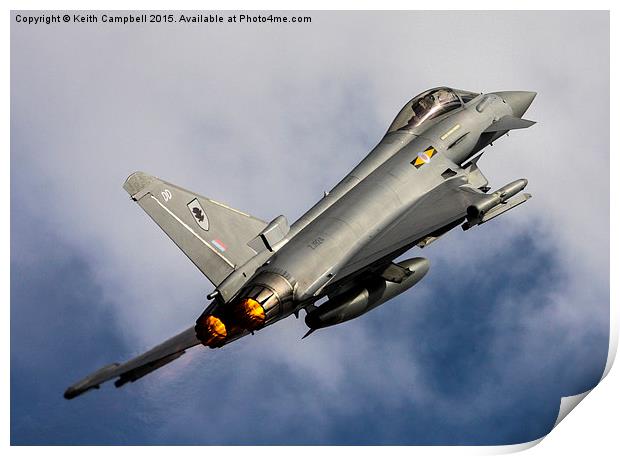  Typhoon rocket. Print by Keith Campbell