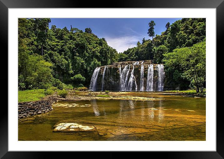 Tinuy-an Falls,Mindanao,Philippines  Framed Mounted Print by Darren Galpin