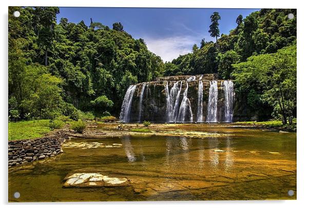 Tinuy-an Falls,Mindanao,Philippines  Acrylic by Darren Galpin