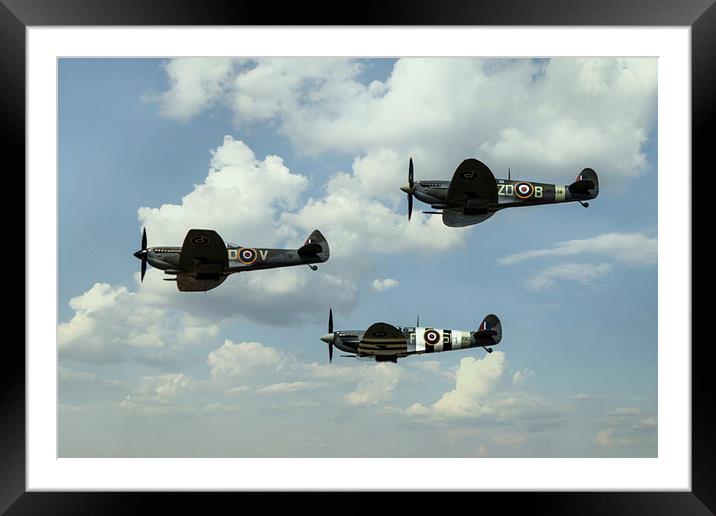 Spitfires Framed Mounted Print by J Biggadike