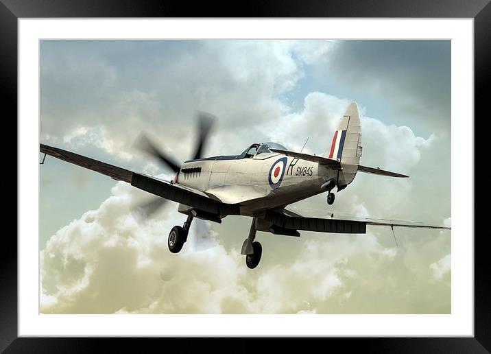 Spitfire Prowler Framed Mounted Print by J Biggadike