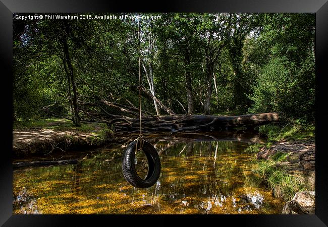  Wootton Bridge Swing Framed Print by Phil Wareham