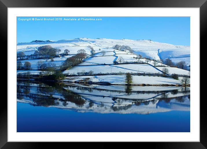  Winter Reflections at Ladybower Framed Mounted Print by David Birchall