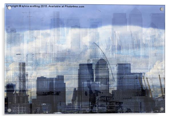  London Skyline Acrylic by sylvia scotting