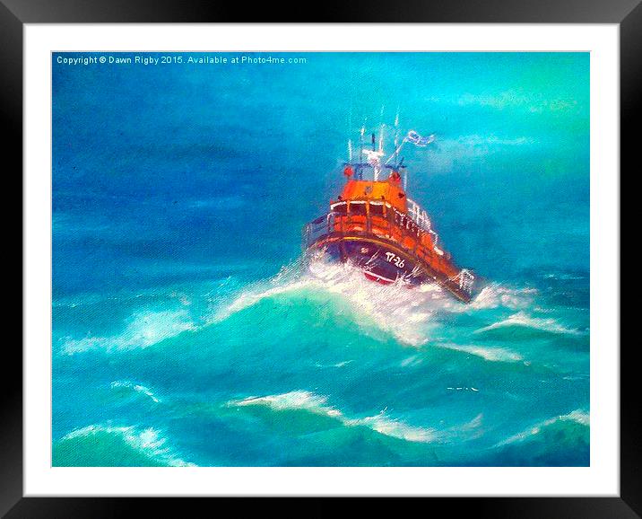  Mallaig Lifeboat. Framed Mounted Print by Dawn Rigby