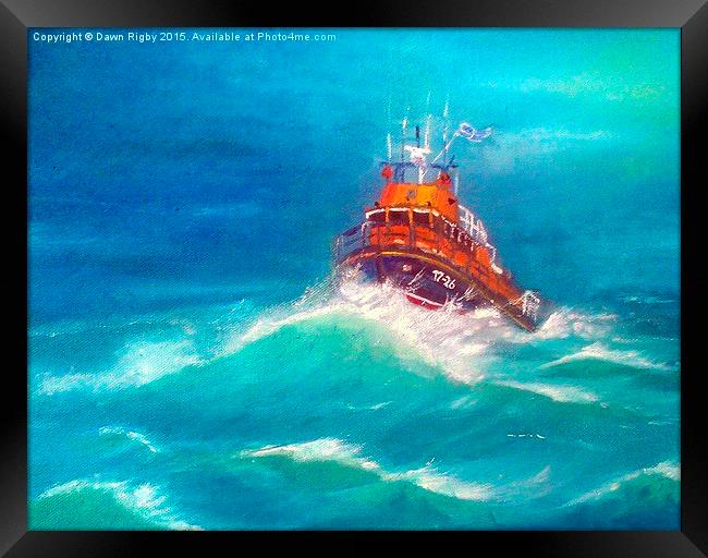  Mallaig Lifeboat. Framed Print by Dawn Rigby