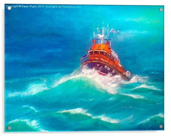  Mallaig Lifeboat. Acrylic by Dawn Rigby
