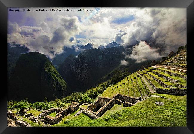 Machu Picchu view Framed Print by Matthew Bates