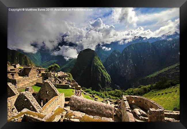Machu Picchu scene Framed Print by Matthew Bates