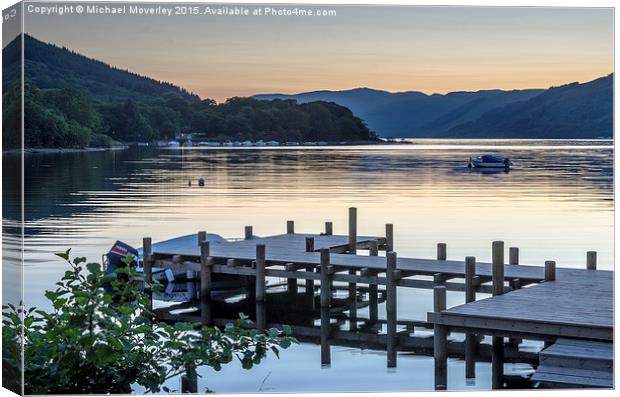  Sunset at St Fillans Canvas Print by Michael Moverley