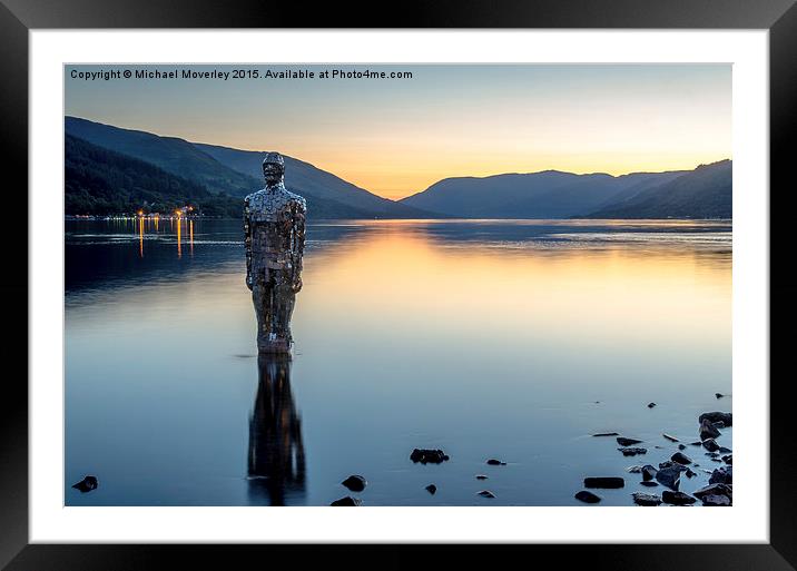  Mirror Man at St Fillans Framed Mounted Print by Michael Moverley