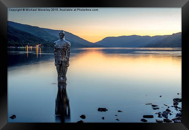  Mirror Man at St Fillans Framed Print by Michael Moverley