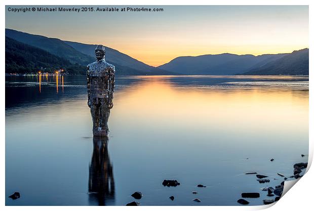  Mirror Man at St Fillans Print by Michael Moverley